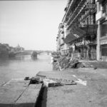 Cedimento del Lungarno. Alluvione Firenze 1966