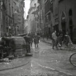 Danni alle strade. Alluvione Firenze 1966